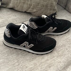 New Balance Women's Black Sneakers with Animal Print